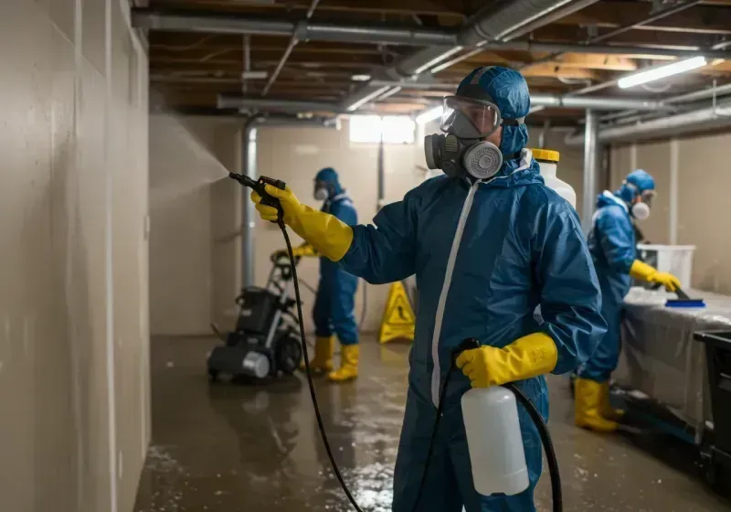 Basement Sanitization and Antimicrobial Treatment process in Harrisburg, PA